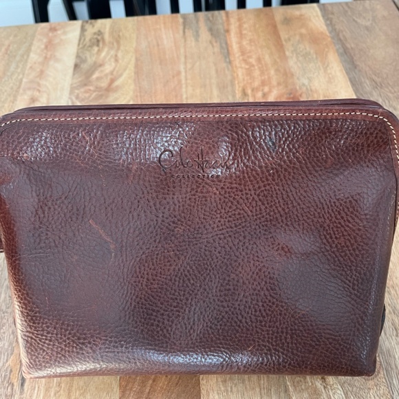 Cole Haan Handbags - Cole Haan Brown Leather Toiletry Bag